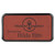3" x 1 1/2" Rose Laserable Leatherette Round Corner Badge & Frame — supplier item before personalization