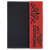 9 1/2" x 12" Red Laserable Leatherette / Black Canvas Portfolio with Notepad — supplier item before personalization