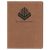 9 1/2" x 12" Dark Brown Laserable Leatherette Portfolio with Notepad — supplier item before personalization