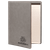 9 1/2" x 12" Gray Laserable Leatherette Portfolio with Notepad — supplier item before personalization