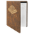 9 1/2" x 12" Rustic/Gold Laserable Leatherette Portfolio with Notepad — supplier item before personalization