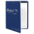 9 1/2" x 12" Blue/Silver Laserable Leatherette Portfolio with Notepad — supplier item before personalization