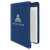 9 1/2" x 12"  Blue/Silver w/ Zipper Laserable Leatherette Portfolio with Notepad — supplier item before personalization