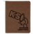 9 1/2" x 12" Dark Brown with Zipper Laserable Leatherette Portfolio with Notepad — supplier item before personalization