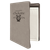 9 1/2" x 12" Gray with Zipper Laserable Leatherette Portfolio with Notepad — supplier item before personalization