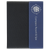 7" x 9" Blue/Silver Laserable Leatherette / Black Canvas Portfolio with Notepad — supplier item before personalization