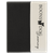7" x 9" White Laserable Leatherette / Black Canvas Portfolio with Notepad — supplier item before personalization