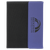 7" x 9" Purple Laserable Leatherette / Black Canvas Portfolio with Notepad — supplier item before personalization