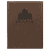 7" x 9" Dark Brown Laserable Leatherette Small Portfolio with Notepad — supplier item before personalization