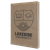 7" x 9 3/4" Light Brown Laserable Leatherette Journal with Lined Notepad — supplier item before personalization