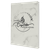 7" x 9 3/4" White Marble Laserable Leatherette Sketch Book with Unlined Notepad — supplier item before personalization