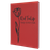 7" x 9 3/4" Red Laserable Leatherette Sketch Book with Unlined Notepad — supplier item before personalization