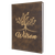 7" x 9 3/4" Rustic/Gold Laserable Leatherette Sketch Book with Unlined Note pad — supplier item before personalization