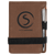3 1/4" x 4 3/4" Dark Brown Laserable Leatherette Mini Notepad with Pen — supplier item before personalization