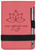 3 1/4" x 4 3/4" Pink Laserable Leatherette Mini Notepad with Pen — supplier item before personalization