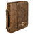 6 3/4" x 9 1/4" Rustic/Gold Leatherette Book/Bible Cover with Handle & Zipper — supplier item before personalization