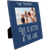4" x 6" Blue/Silver Leatherette Photo Frame with 4 1/4" x 7 7/8" Personalization Area — supplier item before personalization