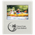 5" x 7" White Leatherette Photo Frame with 4 1/4" x 8 7/8" Personalization Area — supplier item before personalization