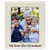 8" x 10" White Laserable Leatherette Photo Frame — supplier item before personalization