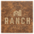 10" x 10" Rustic/Gold Laserable Leatherette Wall Decor with Sawtooth Hanger — supplier item before personalization