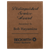7" x 9" Dark Brown Laserable Leatherette Plaque — supplier item before personalization