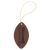 Football Laserable Leatherette Ornament with Gold String — supplier item before personalization