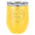 Polar Camel 12 oz. Yellow Stemless Wine Tumbler with Standard Lid — supplier item before personalization