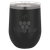 Polar Camel 12 oz. Black/Ghost Black Stemless Wine Tumbler with Standard Lid — supplier item before personalization