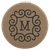 2 1/2" Light Brown Laserable Leatherette Compact Mirror — supplier item before personalization