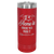 Polar Camel 22 oz. Red Skinny Tumbler with Slider Lid — supplier item before personalization