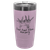 Polar Camel 20 oz. Moody Lilac/Ghost Black ION-Plated Black Ringneck Tumbler with Slider Lid — supplier item before personalization
