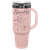 Polar Camel 40 oz. Blush/Ghost Black Travel Mug with Handle & Straw — supplier item before personalization