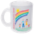 10 oz. Sublimatable Frosted Glass Mug with Handle — supplier item before personalization