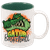 11 oz. White/Green Sublimatable Ceramic Mug — supplier item before personalization