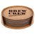 4" Round Cork 6-Coaster Set — supplier item before personalization