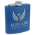 6 oz. Matte Royal Blue Powder Coated Laserable Stainless Steel Flask — supplier item before personalization