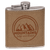 6 oz. Leather Laserable Stainless Steel Flask — supplier item before personalization