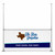 Tent option reference • half-wall-single • Branded single-sided half-wall illustrative example. Wall quantity is selected separately; support hardware is shown for illustration.