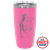Polar Camel 20 oz. Pink Golf Tumbler - Full Dimples and Slider Lid — supplier item before personalization