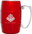 17 oz. Red Stainless Steel Barrel Mug with Handle — supplier item before personalization