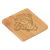 3 1/2" x 3 1/2" Square Bamboo Coaster — supplier item before personalization