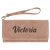 Wallet with Strap - Laserable Leatherette, Creekside Collection, 7 1/2" x 4", Blush — supplier item before personalization