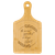 13 1/2" x 7" Bamboo Cutting Board Paddle Shape with Drip Ring — supplier item before personalization
