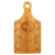 13 1/2" x 7" Paddle Shaped Bamboo Cutting Board with Butcher Block Inlay — supplier item before personalization