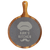 10 1/2" x 14 1/2" Round Acacia Wood/Slate Serving Board with Handle — supplier item before personalization