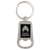 2 1/8" Silver/Black Laserable Bottle Opener Keychain — supplier item before personalization