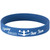 4 1/8" Blue/White Laserable Bracelet — supplier item before personalization
