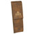6 1/2" x 2" Rustic/Gold Laserable Leatherette Double Pen Case — supplier item before personalization