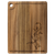 11 1/2" x 8 3/4" Acacia Cutting Board with Drip Ring and Corner Hole — supplier item before personalization