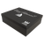 13 5/8" x 11 1/8" Black Lazerburst Gift Box-Lasers to Silver — supplier item before personalization
